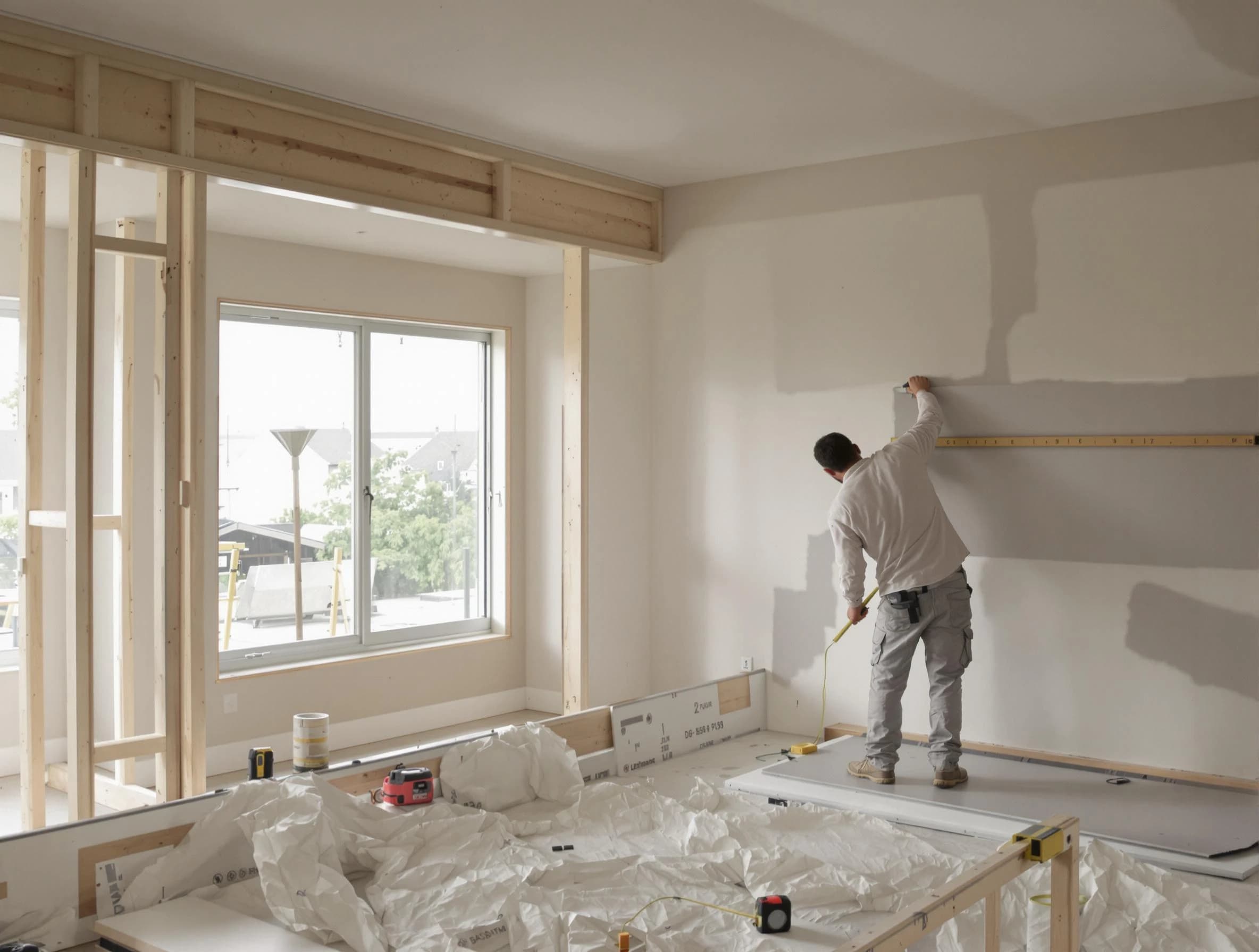 Bay Village House Painters installing new drywall in Bay Village, OH